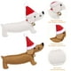 thumbnail image 2 of VOSAREA 4 piezas árbol de Navidad exquisitos adornos colgantes creativos colgantes en forma de perro Dachshund suministros de fiesta, 2 of 4