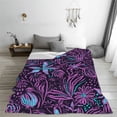 thumbnail image 3 of Fashion Flowers Pattern Throw Blanket, Super Soft Anti-Pilling Flannel Bed Blankets, 50"x40", 3 of 8