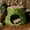 Green Tree Stump - 3.94in, variant on Ceramic Reptile Hideout Cave, Brown Terrarium Decor, Safe Hiding Shelter for Leopard Geckos, Small Lizards, Hermit Crabs & Juvenile Snakes (3.94in)