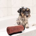 thumbnail image 2 of OULII 1Pack Coffee Fiber Rectangular Dog Bath Towel for Pet Bathing Winter Use 90x19.7x0.04in, 2 of 8