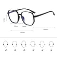 thumbnail image 3 of Eyeglass Blue Light Blocking Trend Polygon Lightweight Transparent Spectacle For Men WomenBlack, 3 of 5