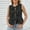 Black, variant on Delliss Blue Jean Vest For Woman Summer Blue Jean Vest Denim Button Vest Blue S