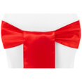 thumbnail image 1 of 10 Pcs, Standard Satin 6" W X 108" L Chair Sash - Red For Wedding & Event Decor, 1 of 1