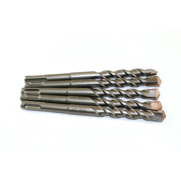 TEMO 5 pc SdsPlus Rotary Hammer Drill Bit Set 1/2 x 4 x 6 Inch