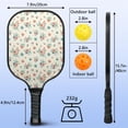 thumbnail image 4 of Pickleball Paddles Set,Pioneer Flower Floral Print Pattern Fiberglass Surface Pickleball Racket Set with 2 Indoor Outdoor Pickleball Balls and Pickleball Bag,Pickle-ball Equipment, 4 of 6