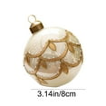 thumbnail image 3 of PONPRNGY 2Pcs Glass Christmas Ball Ornaments Christmas Tree Relief Ornament Set Large Hanging Balls for Xmas Wedding Holiday Wreath Home Decorations, 3 of 6