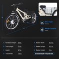 thumbnail image 6 of Tricycle Bicycle, Electric Tricycle, 3 Wheel Folding Electric Bicycle for Adults with Basket, 36V Removable Battery, 250W Brushless Motor, 7 Speed Ebike Trike, Beige, 24 Inch, 6 of 7