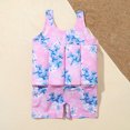 thumbnail image 7 of mgoYE Toddler Swimsuit with Hat for Boys Girls, Sleeveless Swim Suit|Light Purple 4-5 Years, 7 of 7