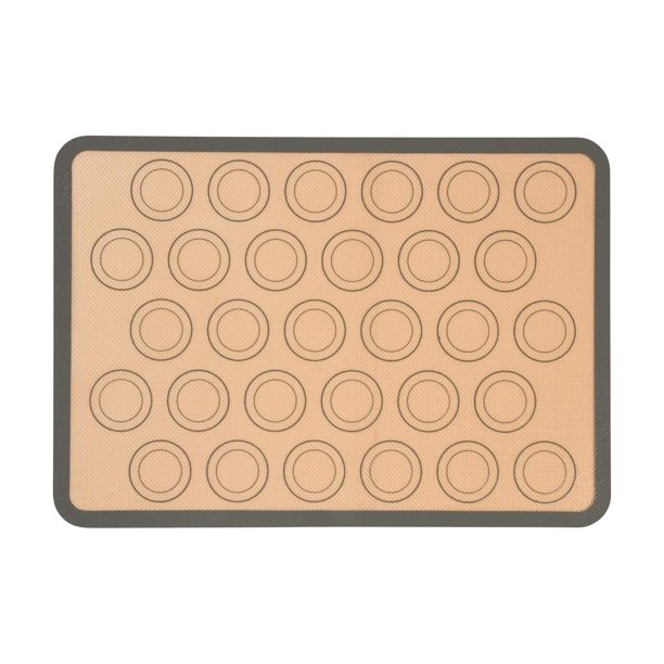 Tapete de silicona antiadherente para hornear con 30 anillos de 0,75 mm de grosor, resistente al calor, para horno y cocina.