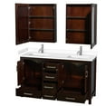 thumbnail image 4 of Wyndham Collection WCS141460DLGWCUNSMED Sheffield 60" Free Standing Double Basin Vanity, 4 of 7