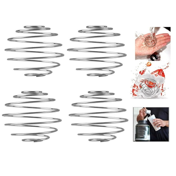 Shaker Balls,304 Stainless Steel Wire Mixing Balls for Protein Shakes Cups Whisk Formula, Food-Grade Metal Protein Mixing Ball, Pack of 4,Silver