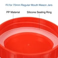 thumbnail image 4 of Uxcell 70mm Regular Mouth Plastic Mason Jar Lids with Silicone Sealing Ring, Red 1Set/10 Pack, 4 of 5