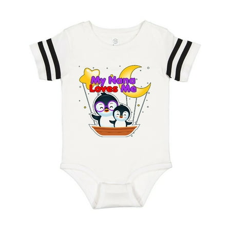 

Inktastic My Nana Loves Me Penguin Gift Baby Boy or Baby Girl Bodysuit