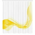 thumbnail image 3 of Ambesonne Yellow and White Shower Curtain, Lines Waves, 69"Wx84"L, Yellow White, 3 of 3