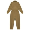 thumbnail image 5 of ranrann Kids Coveralls Girls Boys Mechanic Costume Long Sleeve Cargo Jumpsuit Flightsuit Khaki 6, 5 of 6