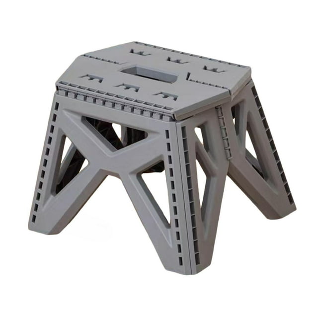 Almencla Camping Stool Backpacking Stool Foldable Stool for Picnic Backpacking Garden Gray