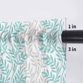 thumbnail image 5 of Teal Grey Botanical Valance Curtains for Kitchen/Living Room/Bathroom/Bedroom Window,Rod Pocket Small Topper Half Short Window Curtains Sheer Scarf,Pastoral Spring Summer Leaf Aesthetics 42"x18", 5 of 8