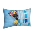 thumbnail image 2 of Haiem Pillowcase for Hair and Skin Queen - Prague Ratter Dog in Bathtub Printed Soft Pillowcase with Envelope Closure-16"x24", 2 of 9