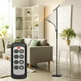 thumbnail image 3 of LED Floor Lamp for Bright Living Room Lighting, Dual-Head 27W/2000LM Main & 7W/350LM Side Reading Lamp, 3 Adjustable Colors with Remote & Touch Control, 3 of 6