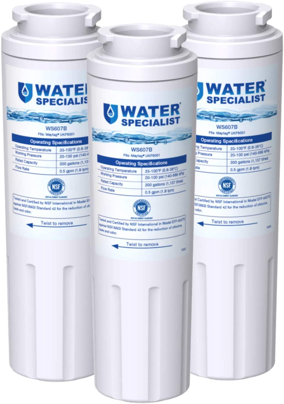 Refrigerator Water Filter 4 Replacement UKF8001,EDR4RXD1,Whirlpool 469006-3 pack 