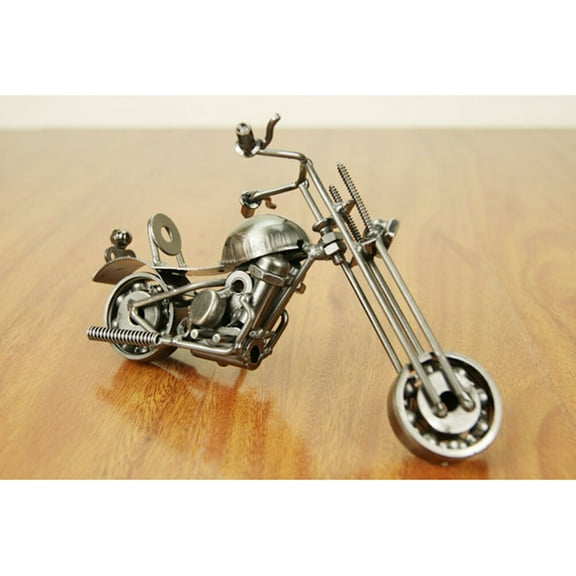 GOOHOCHY Vintage Iron Motorcycle Model Desktop Ornament Creative Mini Metal Decor Crafts Gifts for Home Office ( Type and Color)