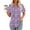 Purple, variant on Giftesty Blouses for Women Dressy Casual Fashionable Women's Casual Short Sleeved Loose Round Neck Printed Top