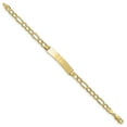 thumbnail image 2 of 14k Polished ID with Semi-Solid Figaro Bracelet (Weight: 5.7 Grams, Length: 8 Inches), 2 of 3