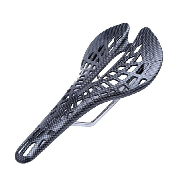 Asiento de 28x13,5 cm / 10,63x5,51 pulgadas ingeniería de plástico ahueca hacia fuera el accesorio de piezas de sillín Web DYNWAVEMX Sillín de araña para bicicleta
