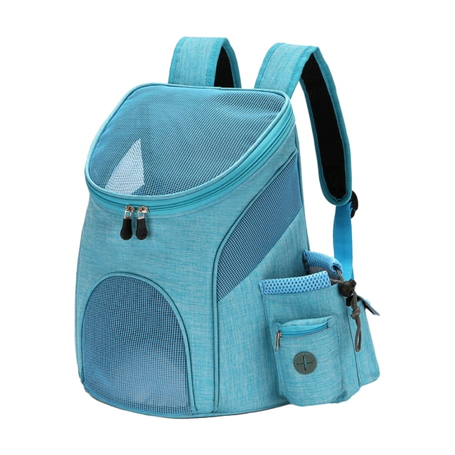 Amdohai Pet Backpack Dog Cat Carrier with Double Zip Clear Window