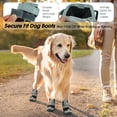 thumbnail image 4 of ROZKITCH Dog Shoes for Small Dogs,Anti-Slip Dog Boots & Paw Protectors for Hardwood Floors,Reflective Dog Booties for Hot Pavement Winter Snow Hiking,Black,4PCS,Size 1, 4 of 9