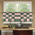 thumbnail image 4 of Yayeee Kitchen Curtains Tier Set of 2 Light Filtering 57"x24" Over Sink Window Panels, Pink Abstract, 4 of 7
