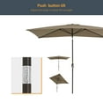 thumbnail image 4 of Sonerlic 10 x 6.5ft Outdoor Patio Rectangular Table Umbrella with Hand Crank and Push Button Tilt for Deck, Poolside and Garden,Taupe, 4 of 9