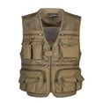thumbnail image 1 of koolsoo Men Fishing Vest Breathable Multi-Pocket Mesh Waistcoat Photo Travel Work Jacket 5XL, 1 of 8