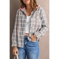 thumbnail image 4 of Hooded Plaid Shirt Coat, Breathable Hooded Shirt Jacket For Daily Work For Party ANGGREK Otros, 4 of 8