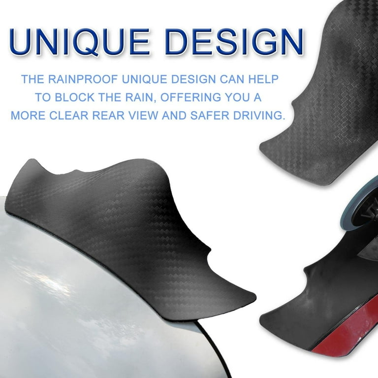 Rain Mirror Visor Guard - 2Pcs Carbon Fiber Rear View Side Mirror
