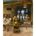 thumbnail image 3 of Edwin Lord Weeks 20x23 Black Modern Framed Museum Art Print Titled - A Perfumer's Shop, Bombay, 3 of 5