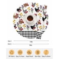 thumbnail image 6 of 15 Inch Round Placemats Set of 4, Farmhouse Rooster Non Slip Heat Insulation PP Table Mats, Country Watercolor Flowers Black Plaid Washable Place Mats for Kitchen Dining Party Table Decor, 6 of 7