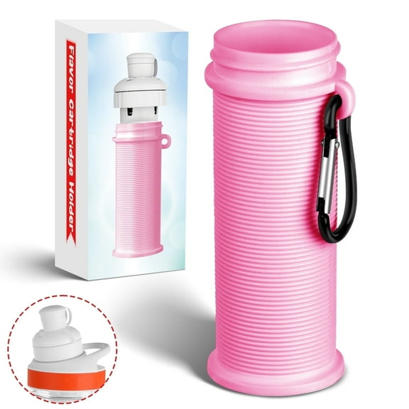 Flavors Cartridges Storage Holder | Cartridge Accessory Compatible with Popular Water Bottle | For Flavor Replacement Storage-Pink