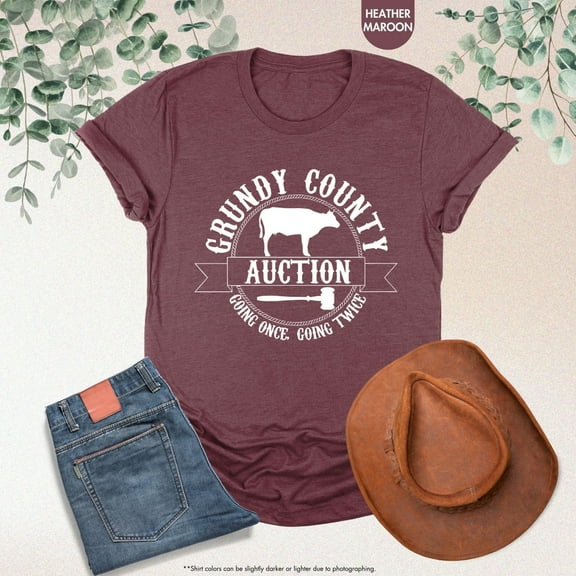 Grundy County Auction Shirt, Country Music Shirt, Western Music Shirt, Western Shirt, Concert Shirt, Country Concert Shirt, Music Lover Gift