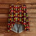 thumbnail image 2 of Christmas Blouses for Women Funny Xmas Tree Long Sleeve Holiday Party Tops Red XXL, 2 of 5