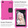 thumbnail image 3 of Dteck Shockproof Case Compatible with Samsung Galaxy Tab A 8.0 inch 2019 Model SM-T290 T295 T297, Heavy Duty Rugged Hybrid Drop-Proof Kickstand Case With Shoulder Strap, Hot Pink, 3 of 7