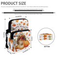thumbnail image 6 of FUIALDOLG Cross Body Bags Thanksgiving Turkey Pumpkin, 2 Zippers Crossbody Wallet for Travel, Elastic Polyester with Compartments Coin Wallet Purse, 6 of 7