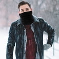 thumbnail image 3 of Fleece Neck Warmer Unisex Solid Color Neck Warmer Fleece Knitted Scarves Warmer Fashion Scarf, 3 of 3