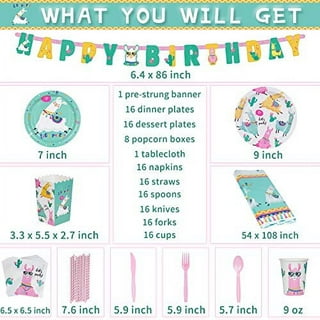  DECORLIFE Floral Plates and Napkins Serves 24, Pink Floral  Party Supplies, Forks Included, for Girls and Kids Floral Birthday Party  Decorations, Total 96PCS : Home & Kitchen
