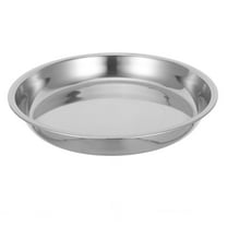 TABLZONE Dinner Dish Stainless Steel Plate Silver 1Pack 10.0X10.0X1.6In