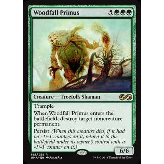 MtG Ultimate Masters Rare Woodfall Primus #195
