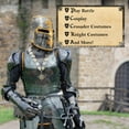 thumbnail image 2 of Nicky Bigs Novelties Silver Knight Armor Crusader Helmet Mask Medieval Adult Costume, 2 of 9