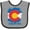 Heather and Black, variant on Inktastic Graffiti Colorado State Flag Boys or Girls Baby Bib