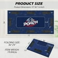 thumbnail image 6 of 72 x 36 Inch Foldable Poker Table Top, 8-Player Texas Poker Table Topper, Deluxe Anti-Slip Rubber Poker Card Tabletop Layout w/Cup Holders & Carrying Bag for Family Games Casino (Black), 6 of 8