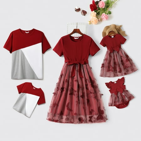 

PatPat Family Matching 95% Cotton Short-sleeve Polo Shirts and Allover Print Bodycon Dresses Sets